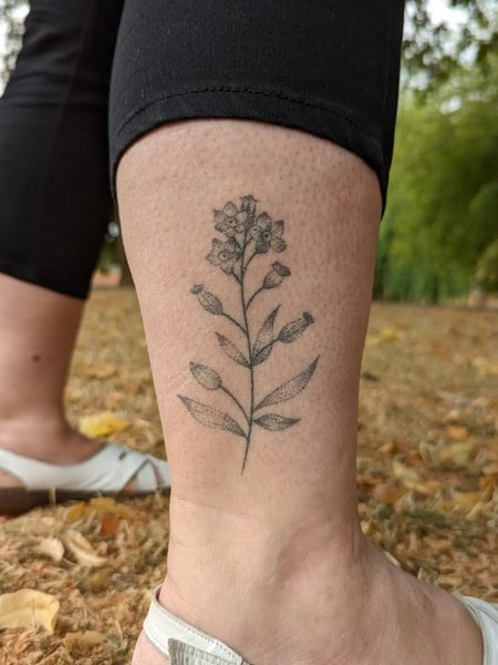 Plant Ankle Tattoo