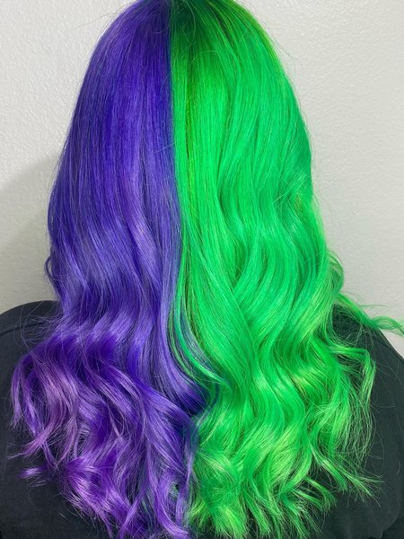 Purple And Green Hair