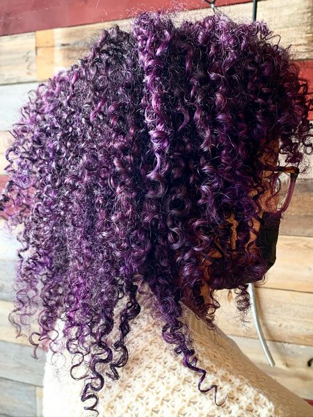 Purple Curly Hair