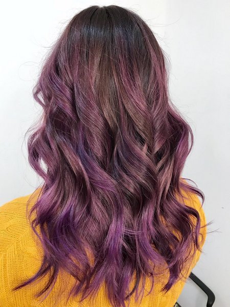 Purple Highlights On Brown Hair