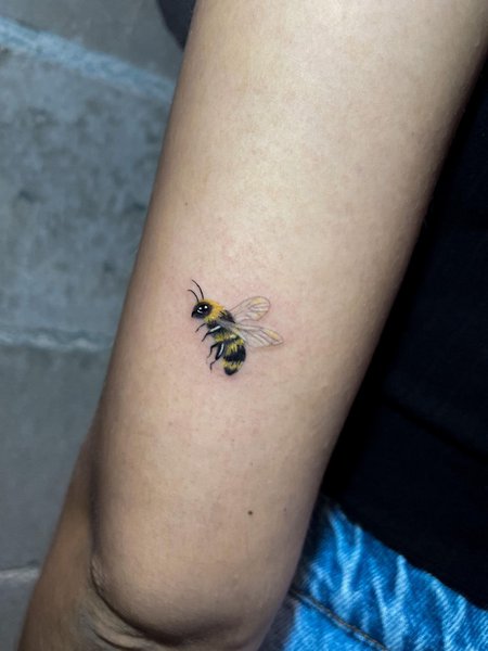 Realistic Bee Tattoo