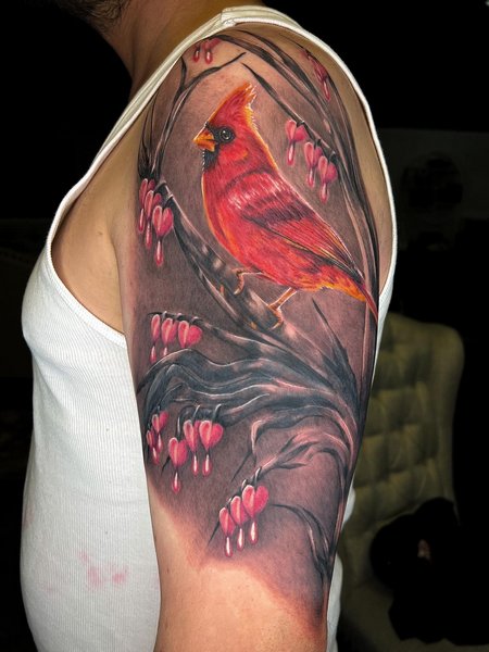 Realistic Cardinal Tattoo