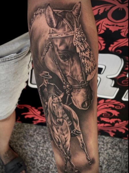 Realistic Horse Tattoo