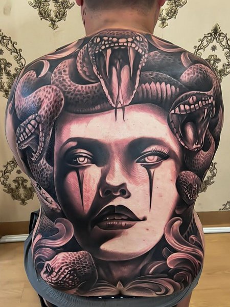 Realistic Medusa Tattoo