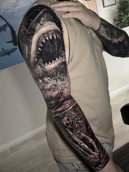 Realistic Shark Tattoo