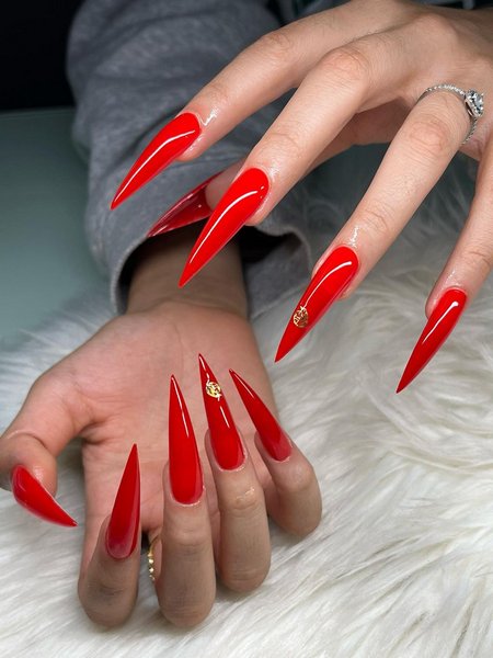 Red Stiletto Nails