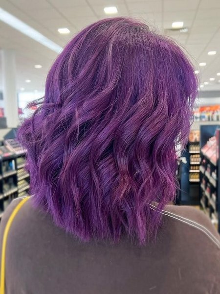Short Hair With Purple