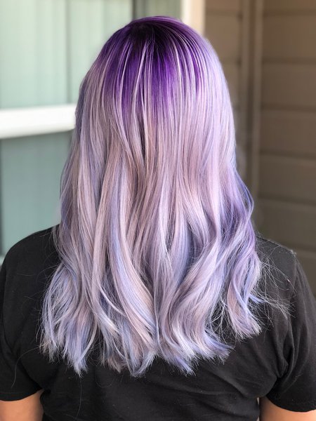 Silver Purple Hair