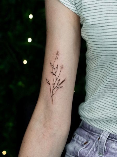 Simple Plant Tattoos
