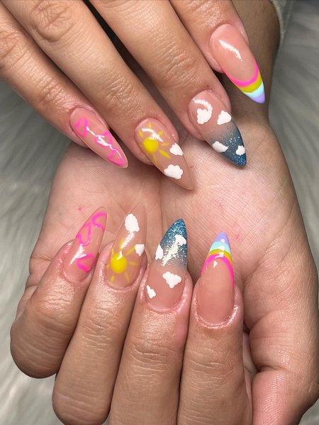 Summer Stiletto Nails