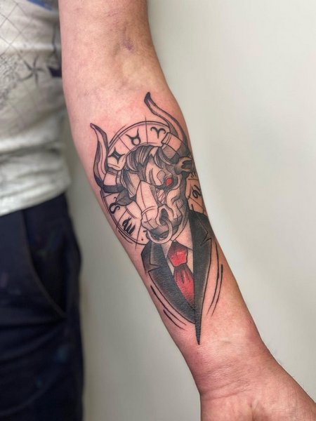 Taurus Forearm Tattoo