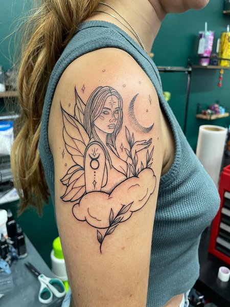 Taurus Shoulder Tattoo