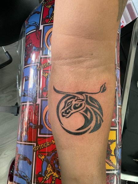 Taurus Tribal Tattoo