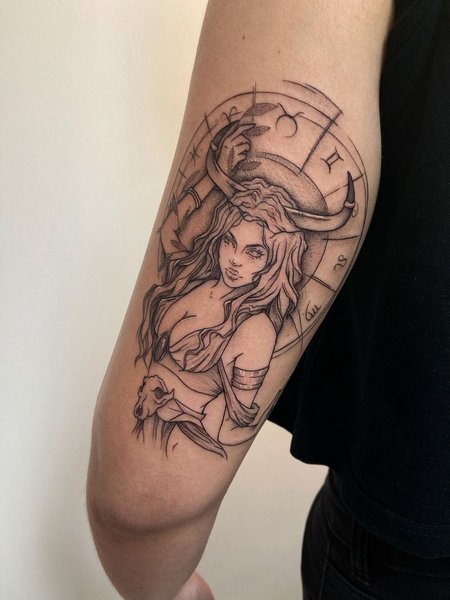 Taurus Zodiac Sign Tattoo