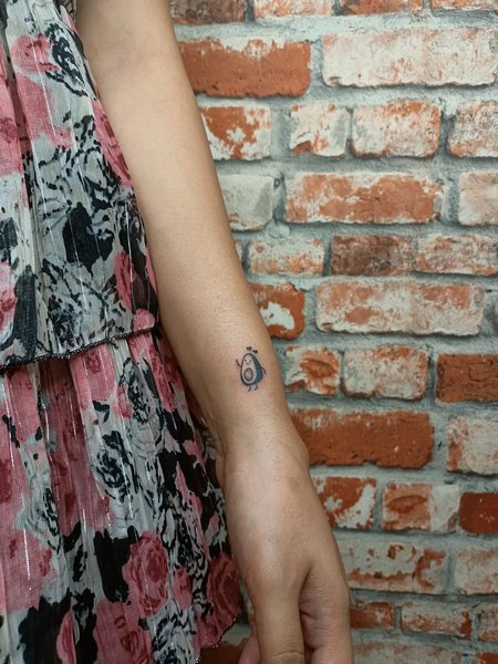 Tiny Avocado Tattoo