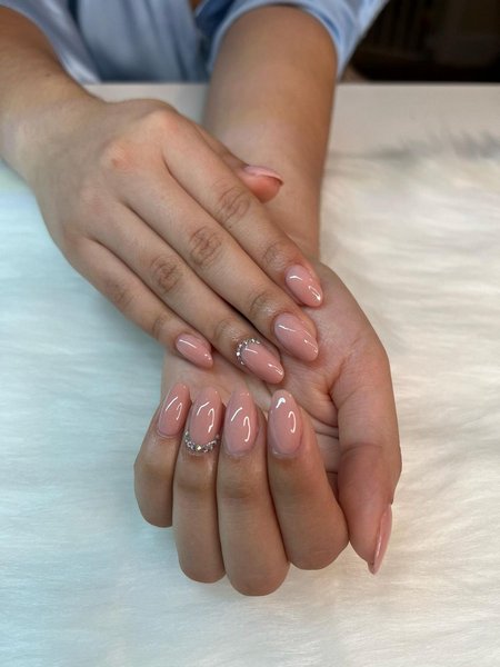 Almond Nude Nails