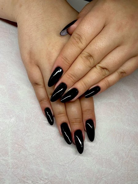 Black Almond Nails