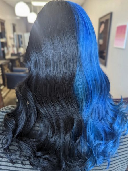 Black And Blue Hair