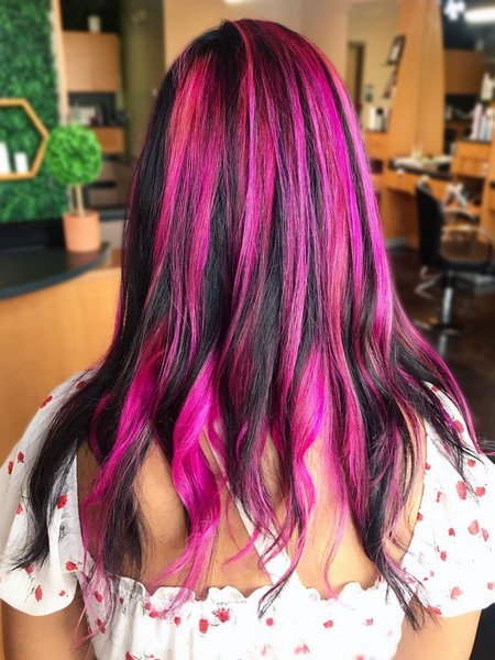 Black And Pink Hair