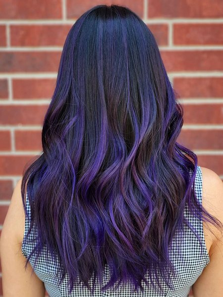 Black And Purple Hair