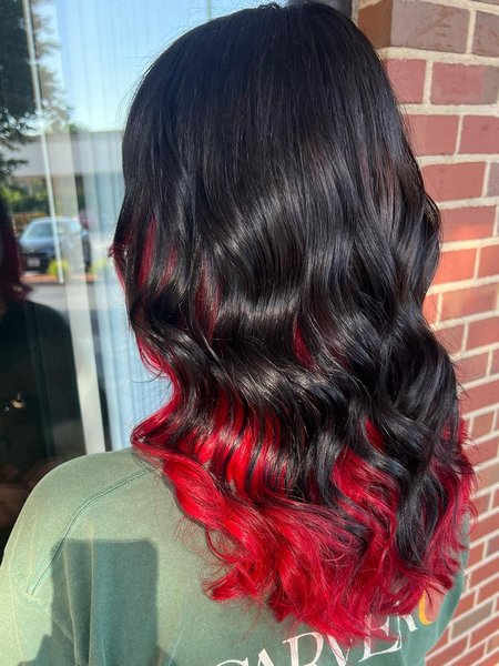 Black And Red Ombre Hair