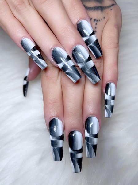 Black And White Nail Designs