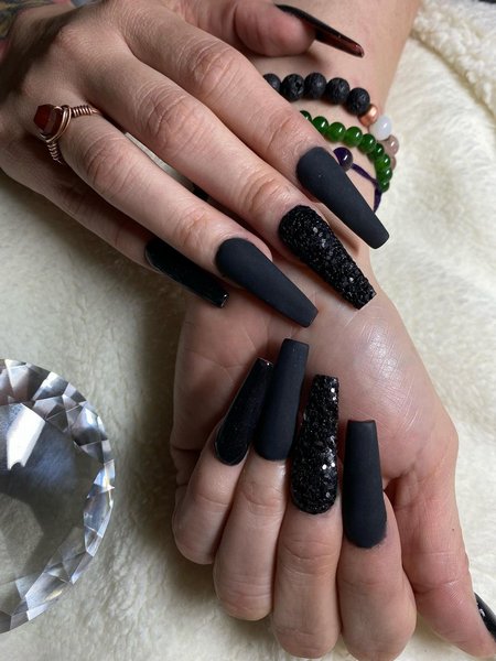 Black Coffin Nails