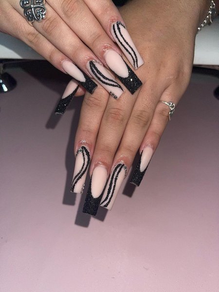 Black French Nails