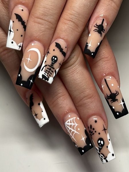 Black Halloween Nails