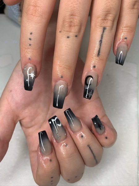 Black Ombre Nails