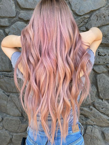 Blonde Hair With Pink Highlights