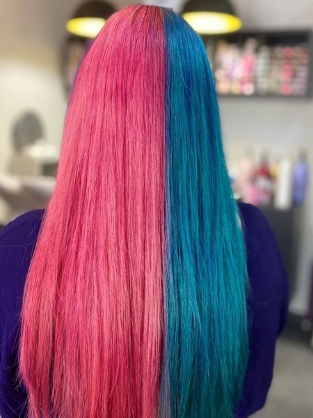 Blue And Pink Hair