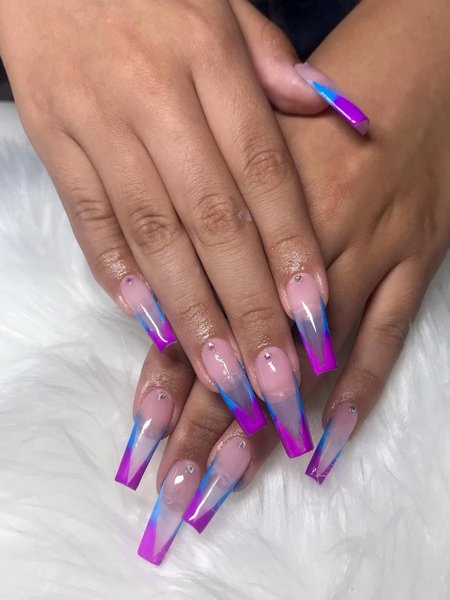 Blue And Purple Nails