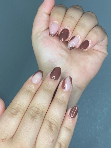 Brown Almond Nails