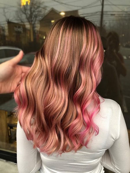 Brown And Pink Hair