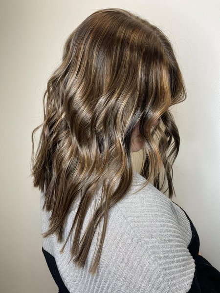 Brown Hair With Caramel Highlights