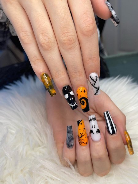 Classy Halloween Nails