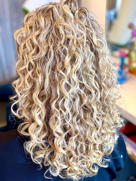 Curly Blonde Hair