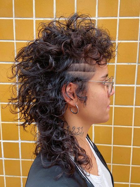 Curly Hair Mullet