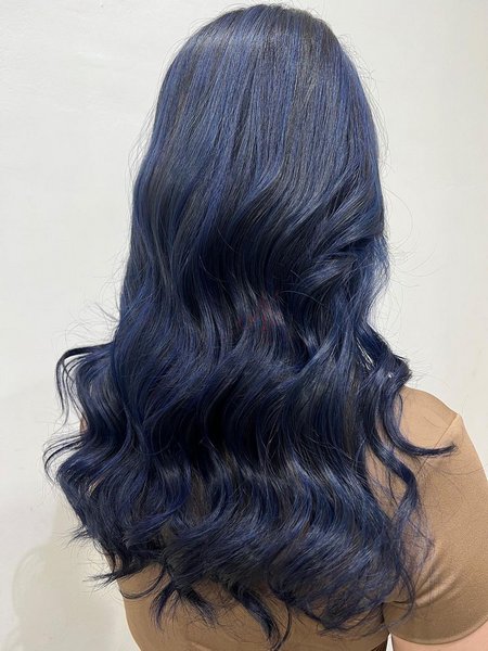 Dark Blue Hair