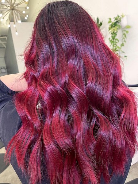 Dark Pink Hair