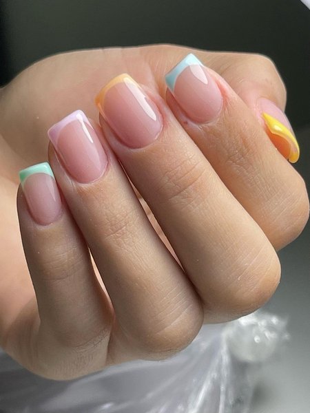French Color Nails