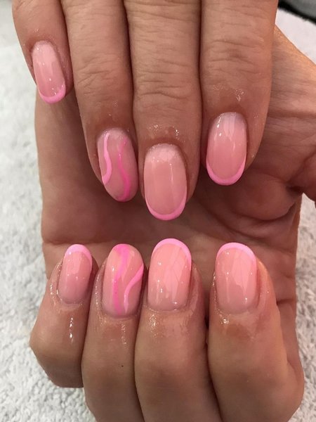 Gel Pink Nails