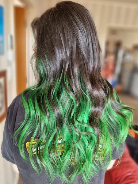 Green Ombre Hair