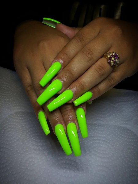 Lime Green Nails