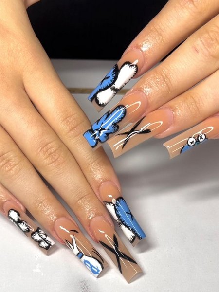 Long Acrylic Nails