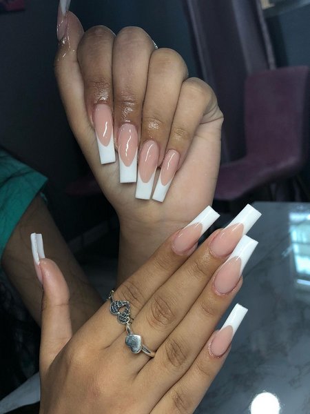 Long French Tip Nails