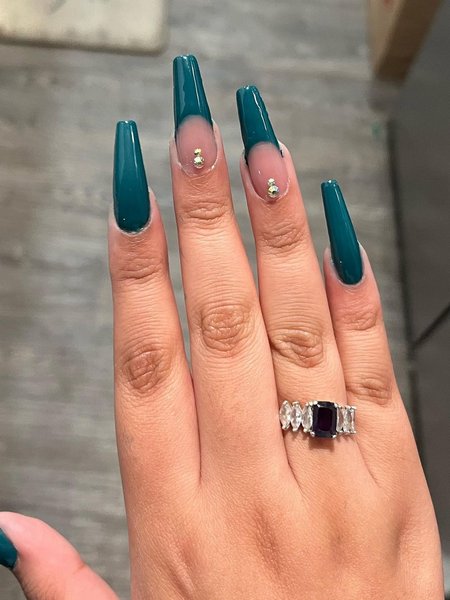 Long Green Nails