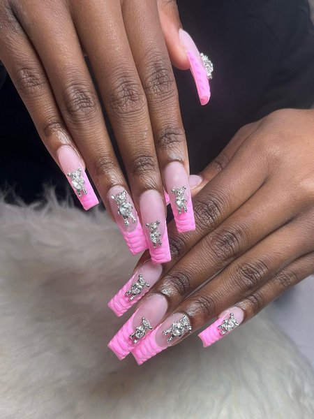 Long Nails With Diamond