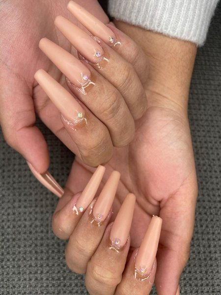 Long Nude Nails